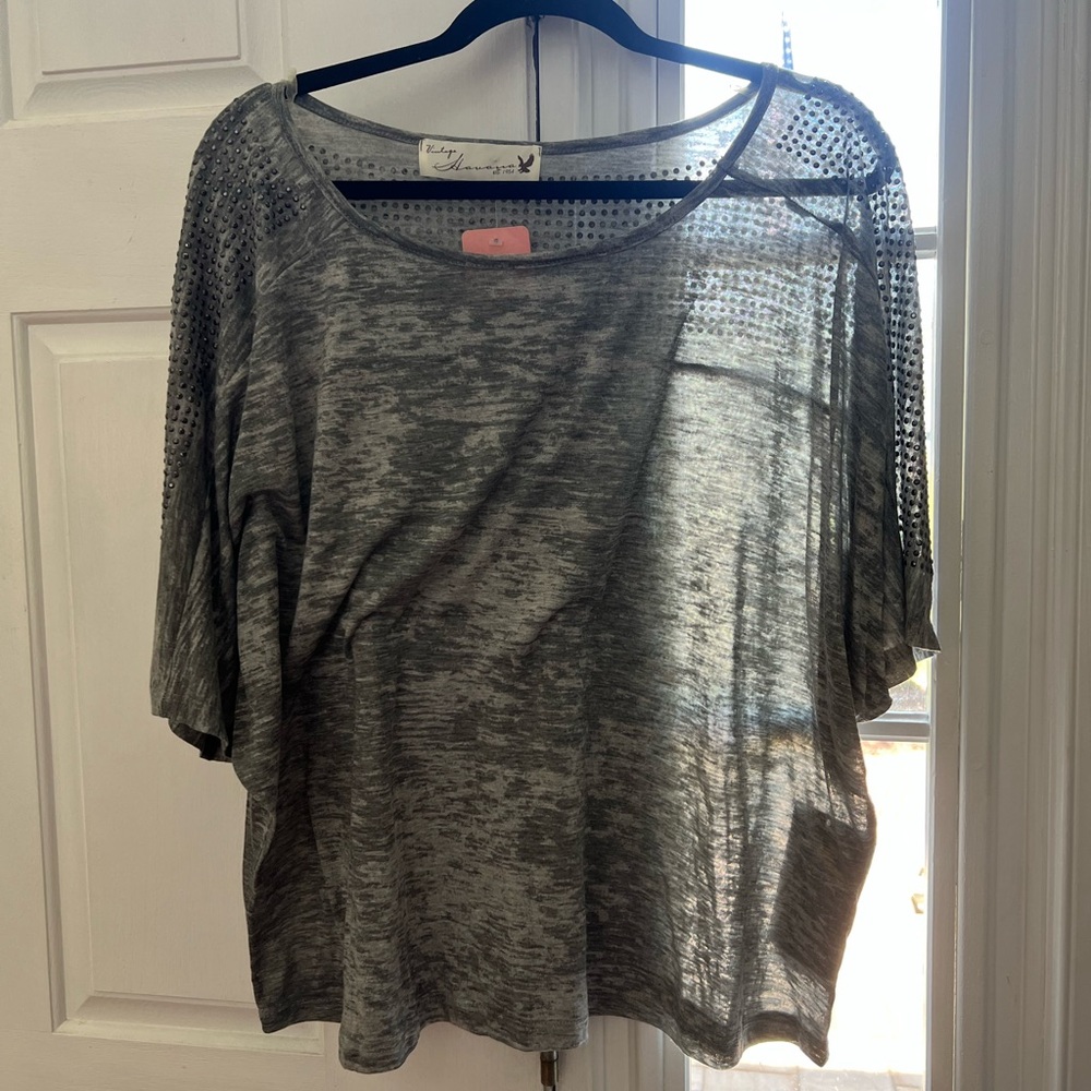 Vintage Havana Gray Sheer Blouse